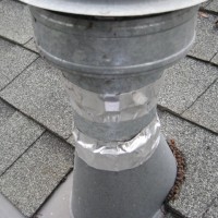 collar at vent missing-not sealed