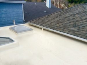 New FibeTite KEE, single-ply membrane installed on old tar and gravel, flat roof