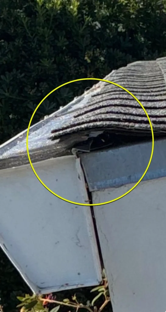 Front exterior of a San Jose home with asphalt shingle roofing and solar panels following roof leak repairs.